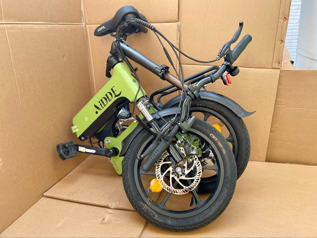AIDDE A2折りたたみ式電動アシスト自転車 ライムグリーン