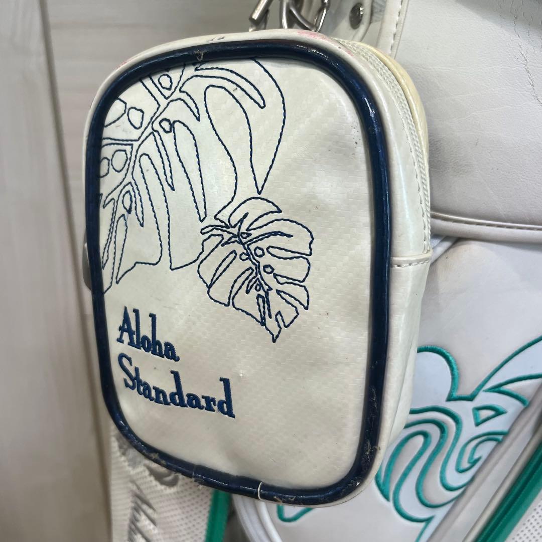 Aloha Standard ゴルフキャディバッグ ホワイト/レア