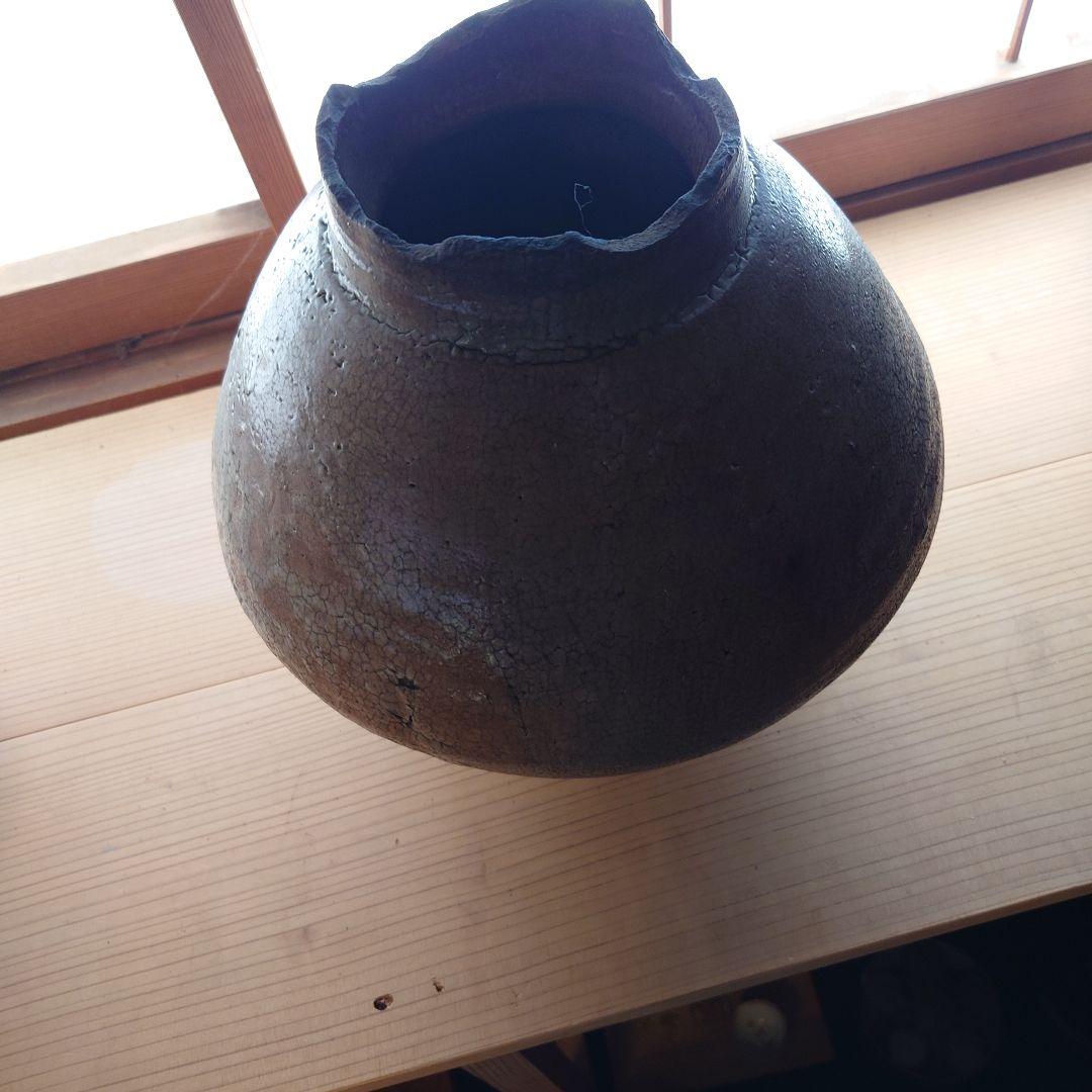 李朝　大壺　韓国　李朝中期　ベタ底　アンティーク　古美術　骨董　時代物
