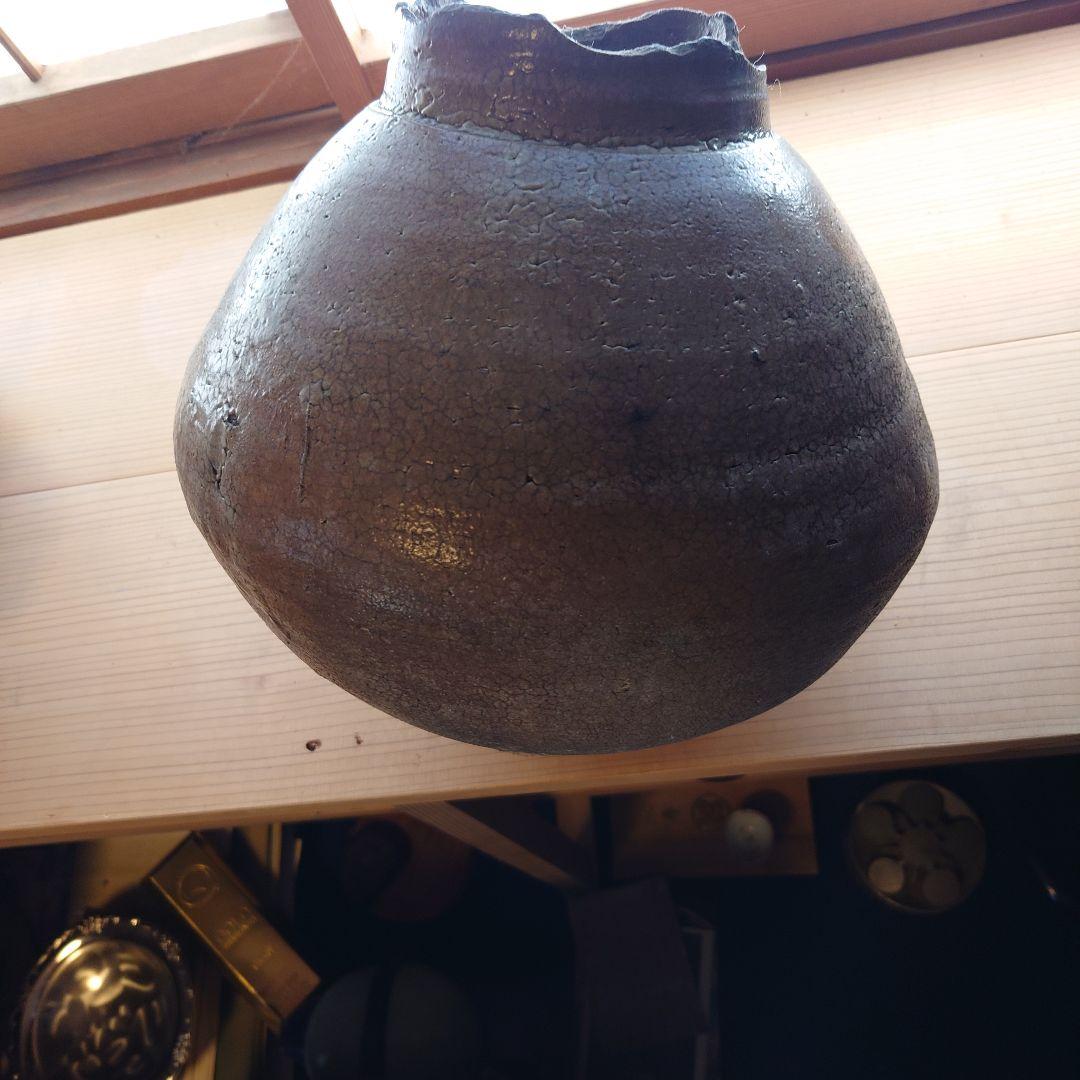李朝　大壺　韓国　李朝中期　ベタ底　アンティーク　古美術　骨董　時代物