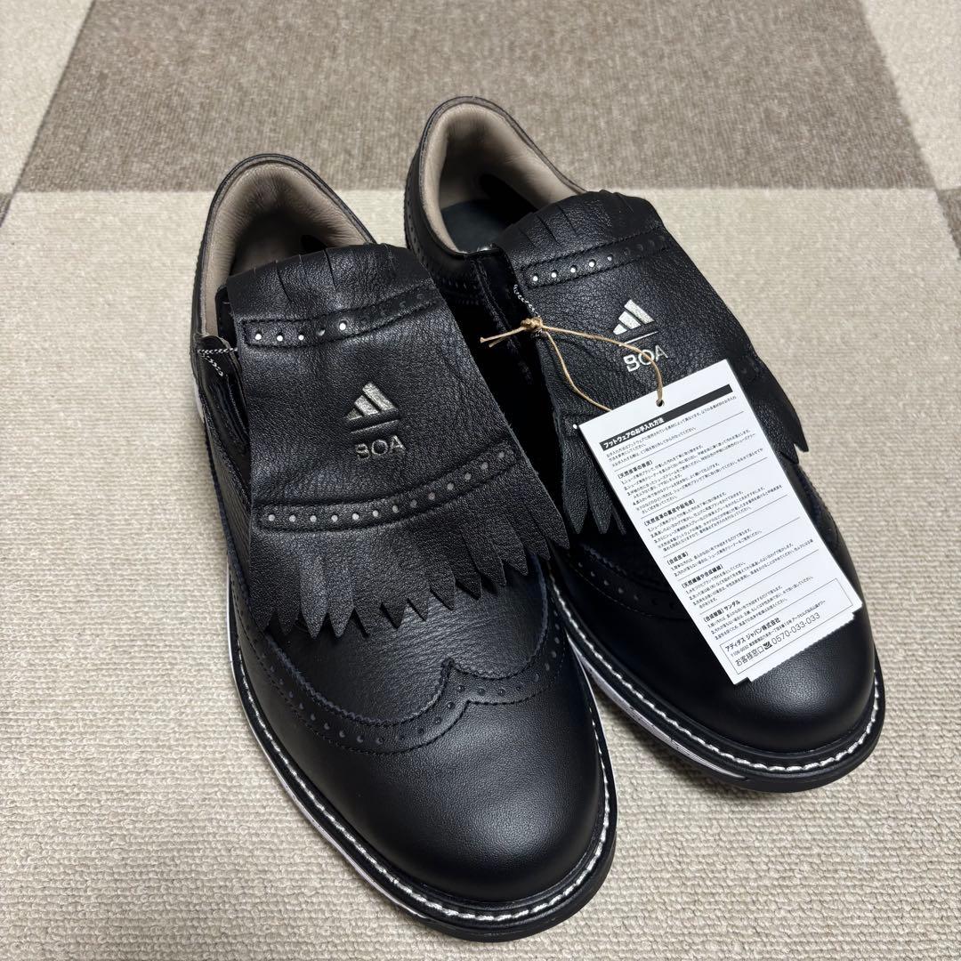 【希少】【新品】アディダス レザーゴルフシューズ スパクレス 27cmブラック