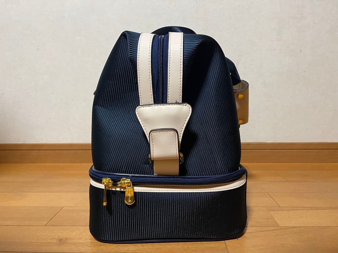 POLOゴルフバッグ、ボストンバッグ スポーツ シューズ収納付き 防水 ネイビー