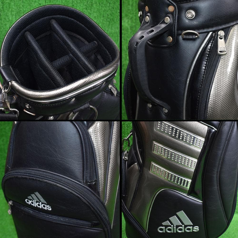 adidas/アディダス ゴルフ キャディバッグ９型【ブラック】美品！