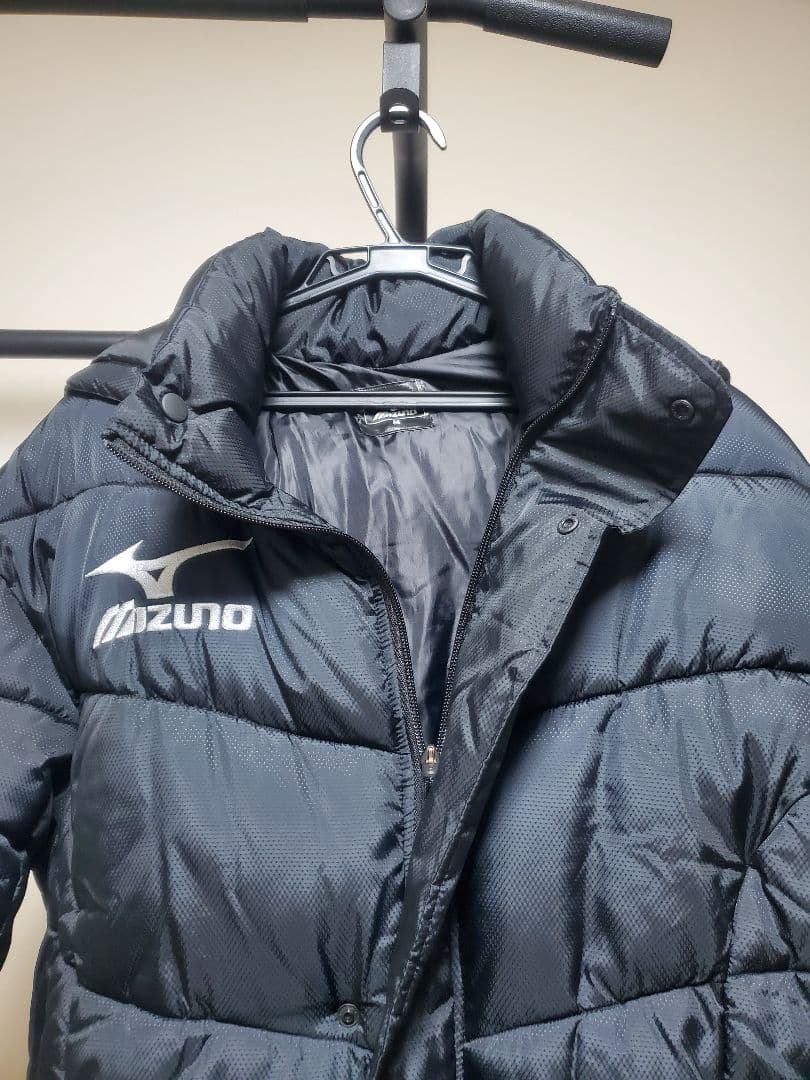 【値下げ】Mizuno ブラック ロングベンチコート　メンズ　Mサイズ