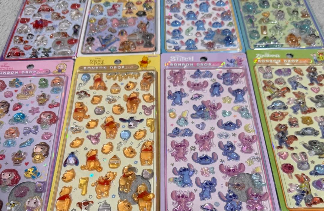 正規品 ボンボンドロップシール ディズニー８種コンプリートセット