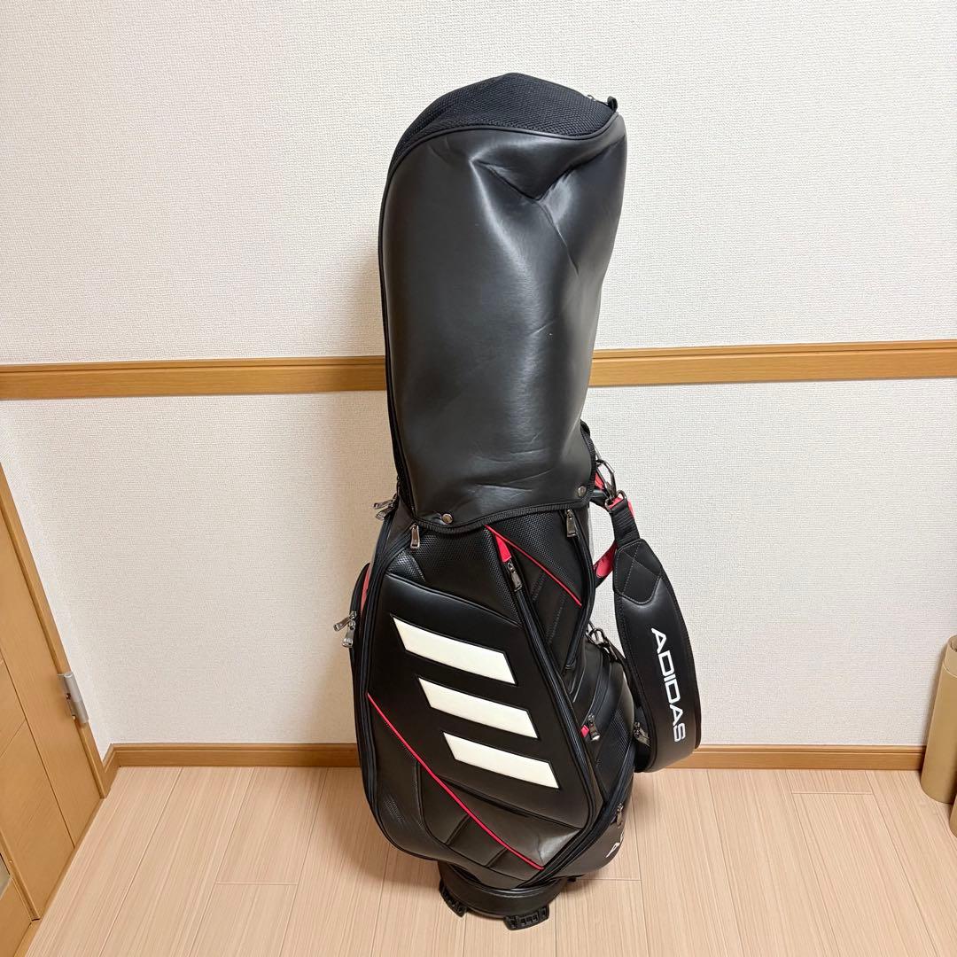 美品 アディダス ゴルフ adidas golf キャディバッグ 9.5型 黒