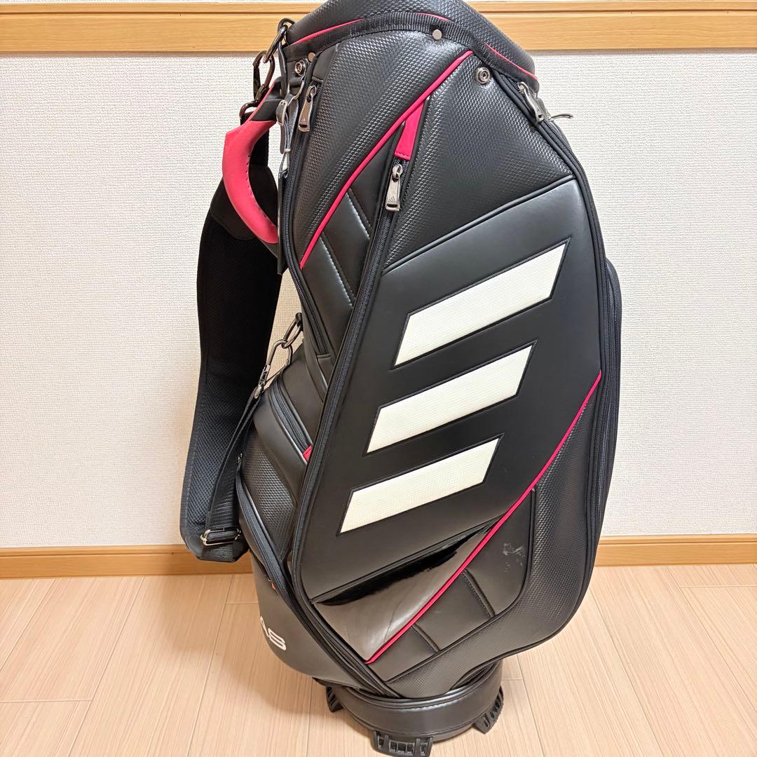 美品 アディダス ゴルフ adidas golf キャディバッグ 9.5型 黒