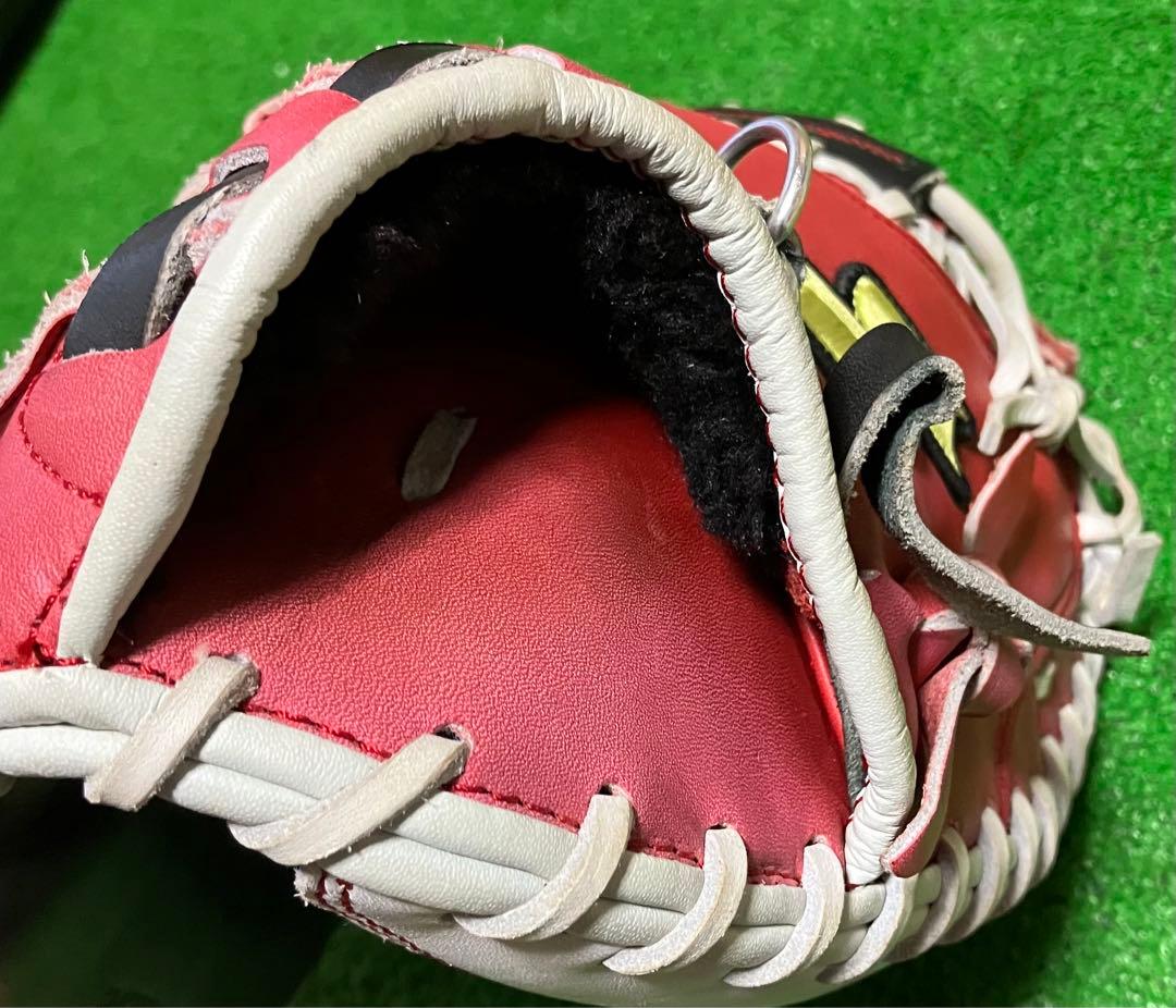一般 軟式野球 キャッチャーミット エスエスケイ SSK 大人サイズ 赤白