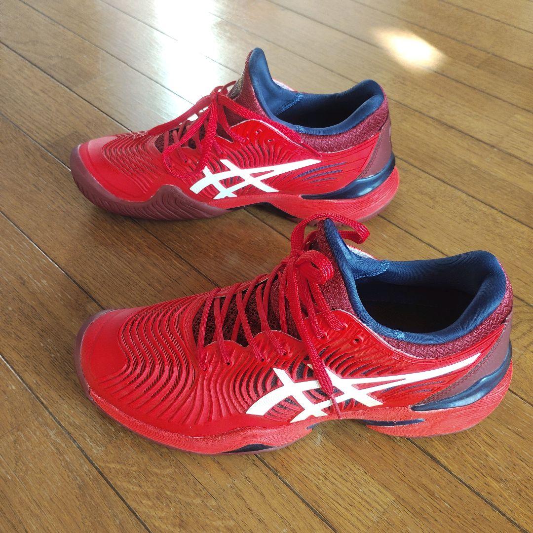 極美品 asics court FF2 アシックス オールコート 赤 レッド