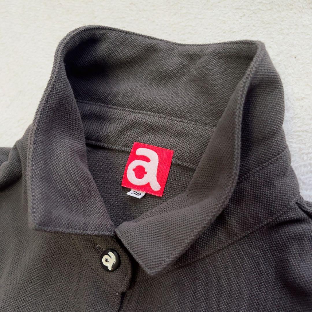 極美品　アルチビオ 　ワンピース　ポロワンピース　ノースリーブ　チャコール