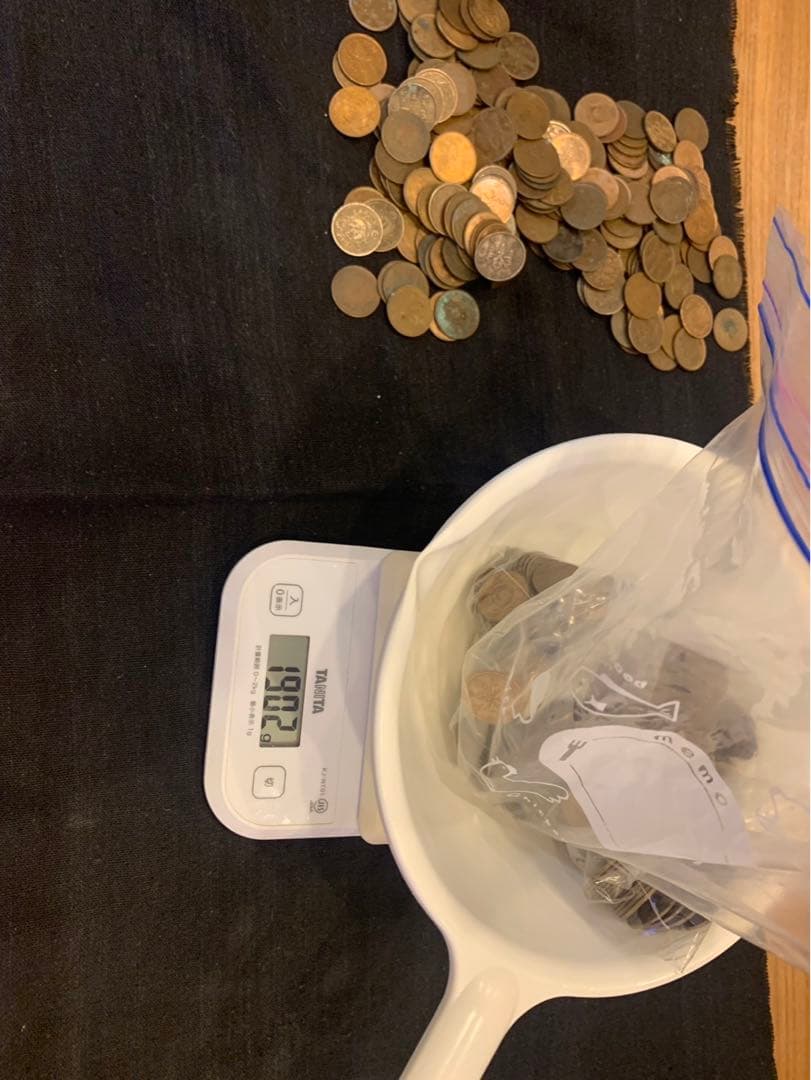 近代貨幣　2銭銅貨　竜1銭銅貨　稲1銭青銅貨　桐1銭青銅貨　カラス1銭青銅貨