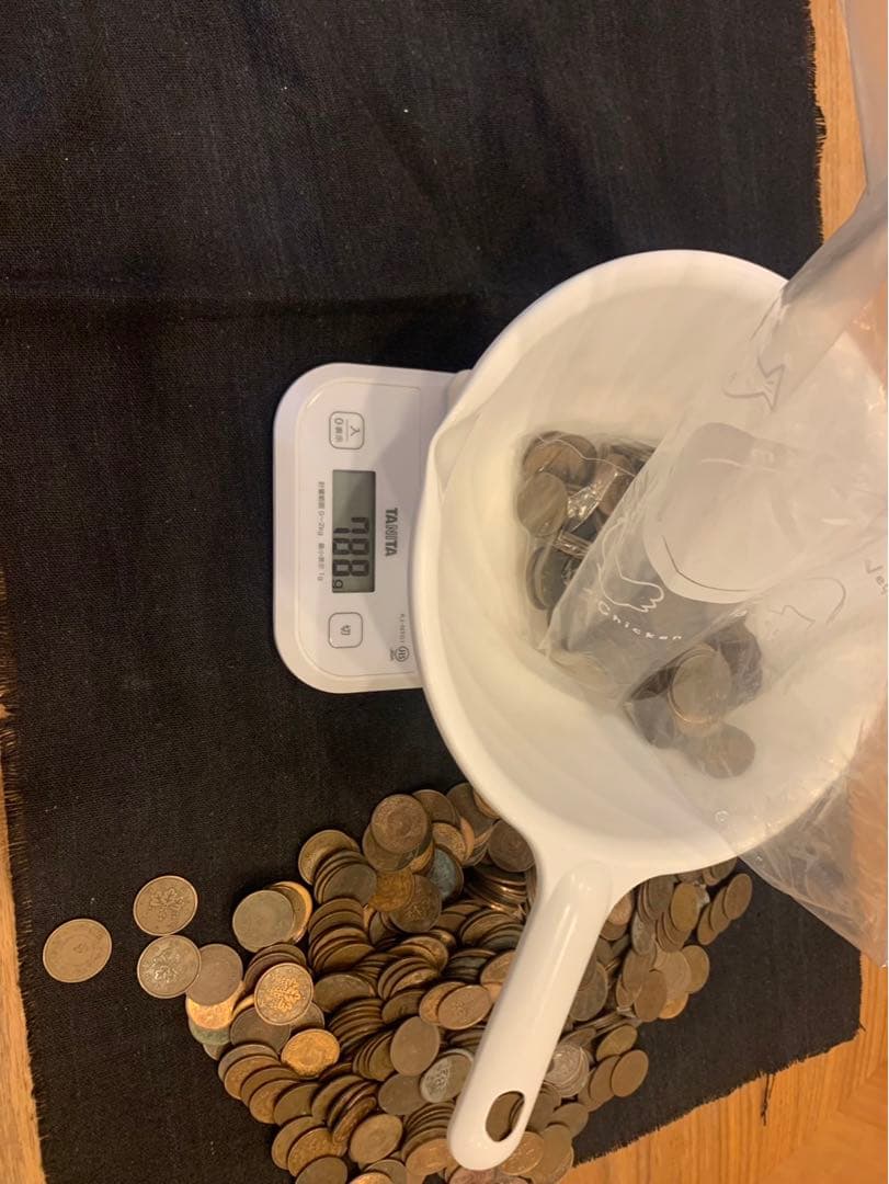 近代貨幣　2銭銅貨　竜1銭銅貨　稲1銭青銅貨　桐1銭青銅貨　カラス1銭青銅貨