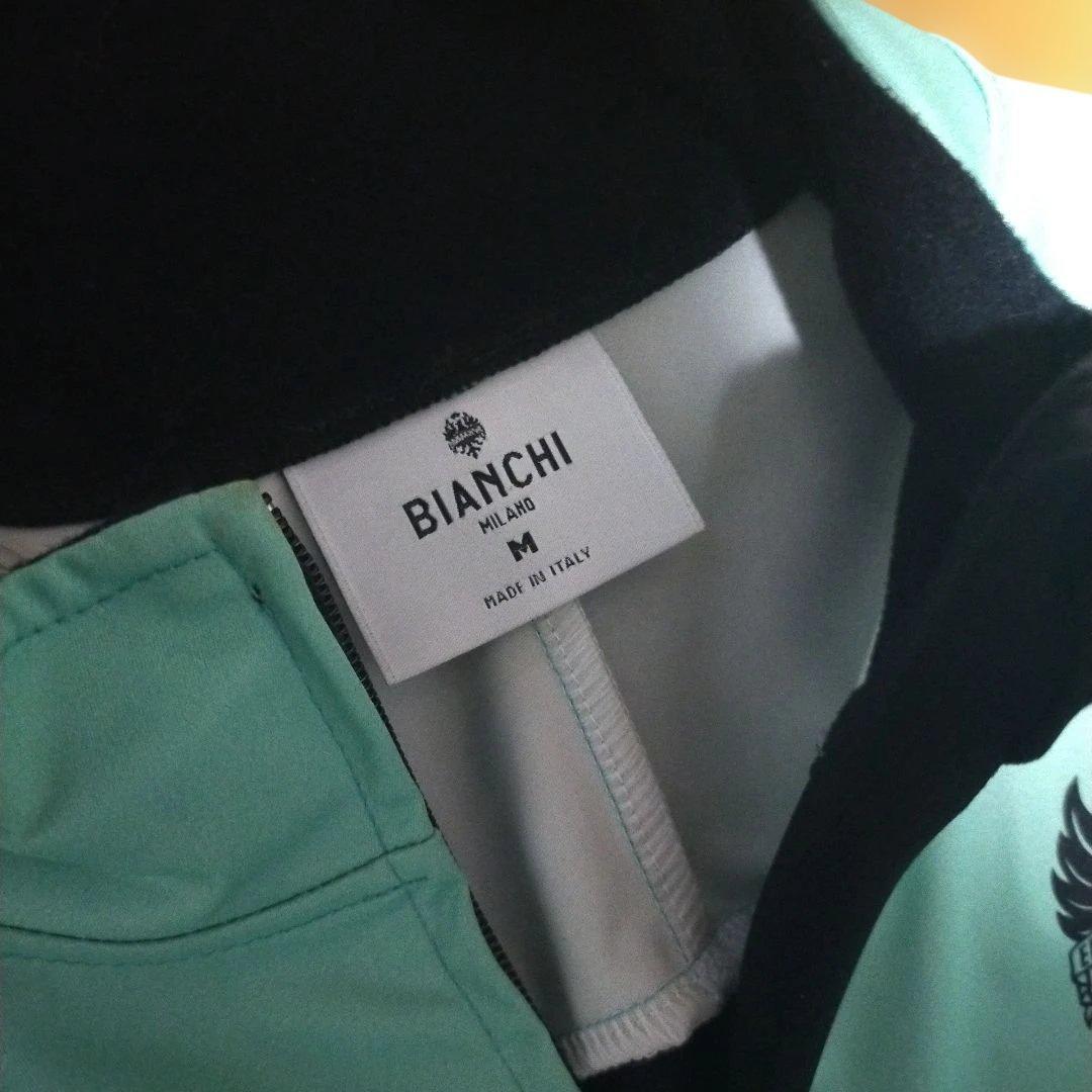 ほぼ未使用 Bianchi イタリア製 冬用 薄手 サイクルジャケット