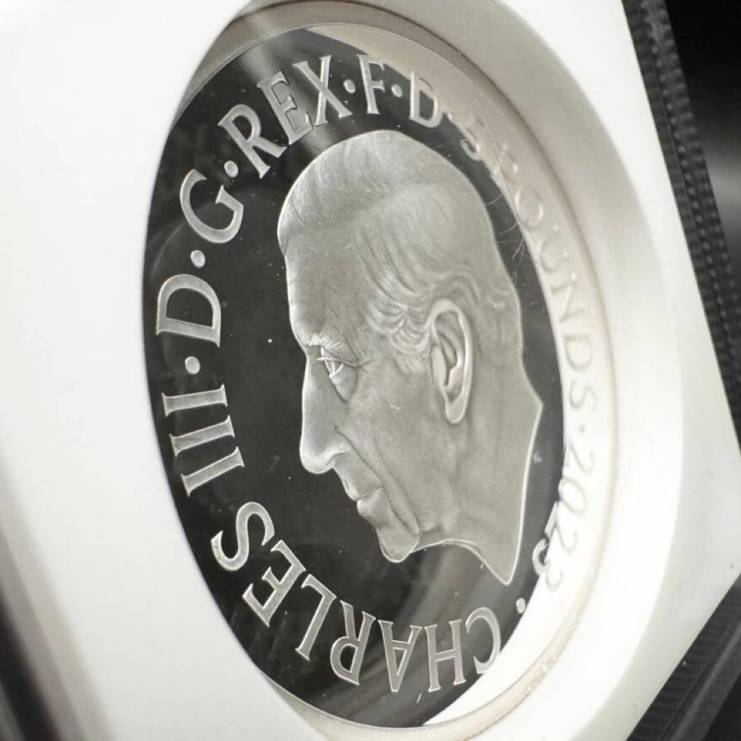 【最高鑑定 初日2000枚】2023 英国 ライオンとイーグル \"2oz\" 銀貨