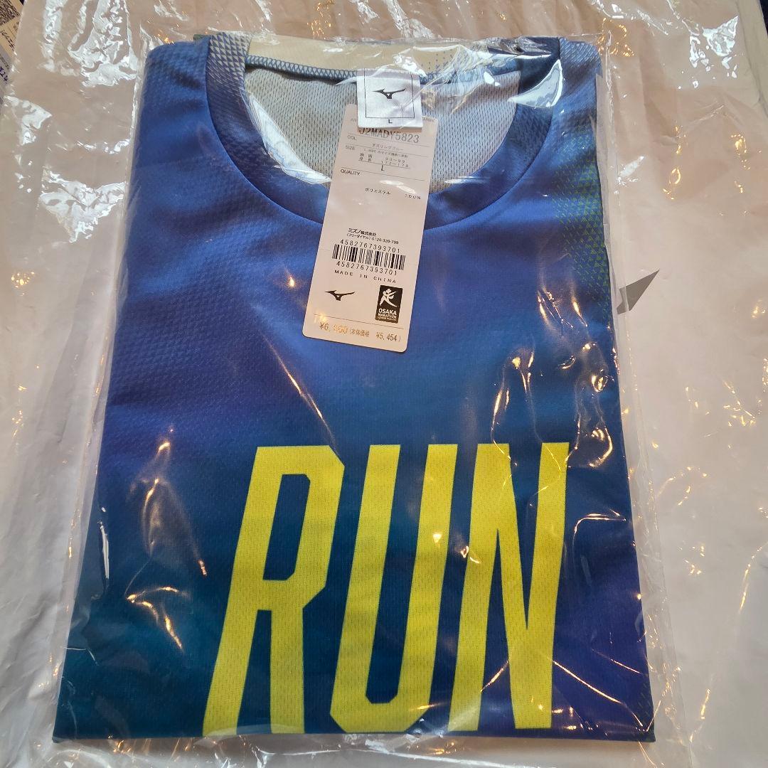 大阪マラソンMizuno 長袖陸上用シャツ Lサイズ RUN