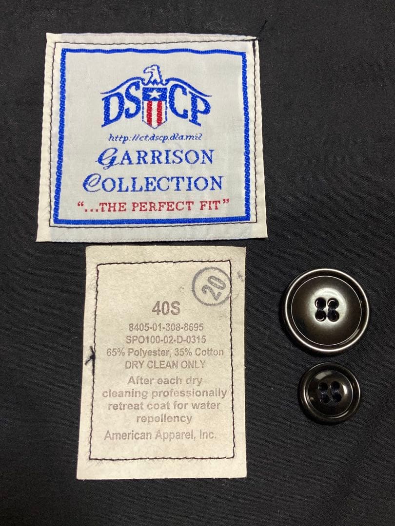 美品　米軍実物　US.NAVY トレンチコート　ブラック　40S ライナー付き