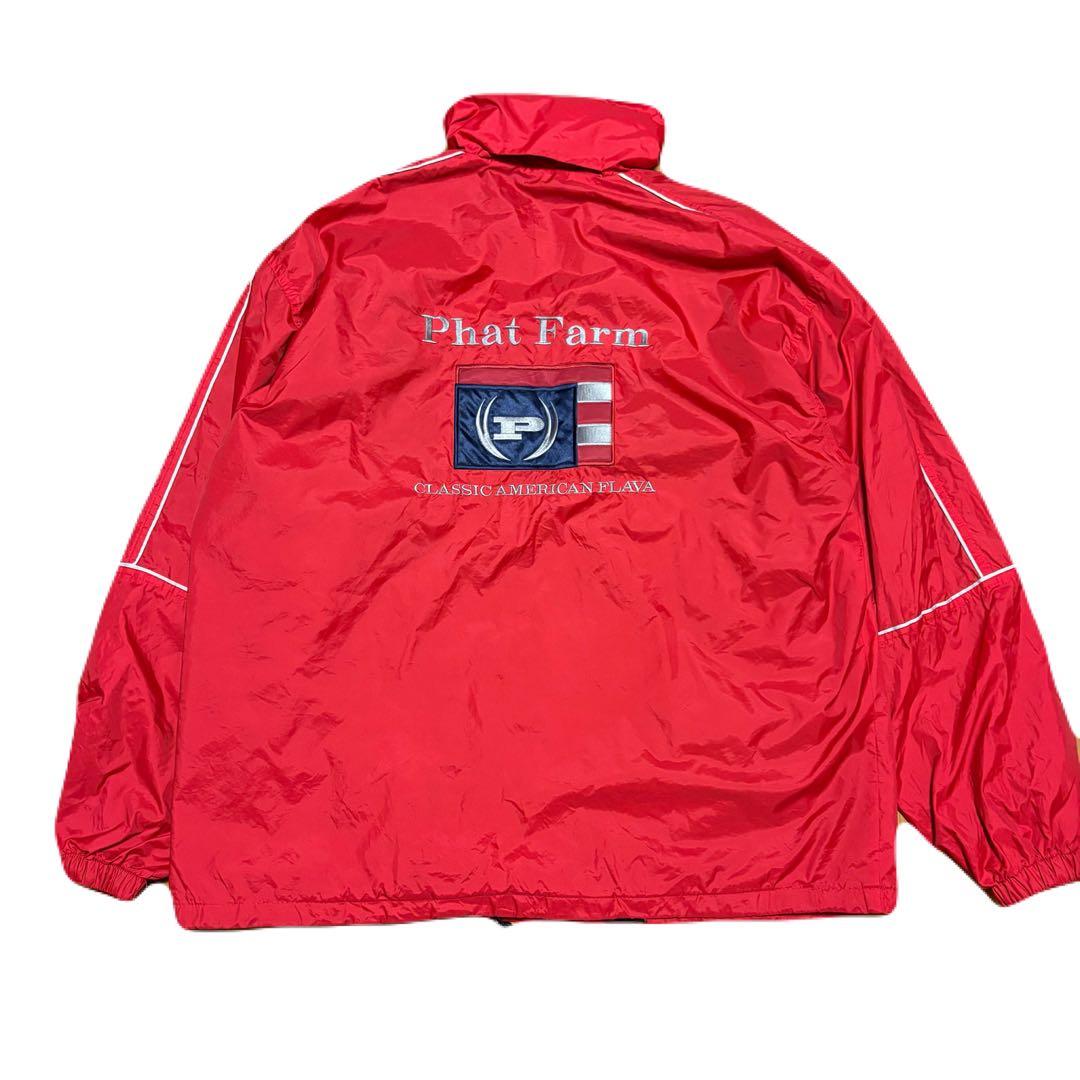 90s PHAT FARM ファットファーム ナイロンセットアップ 赤