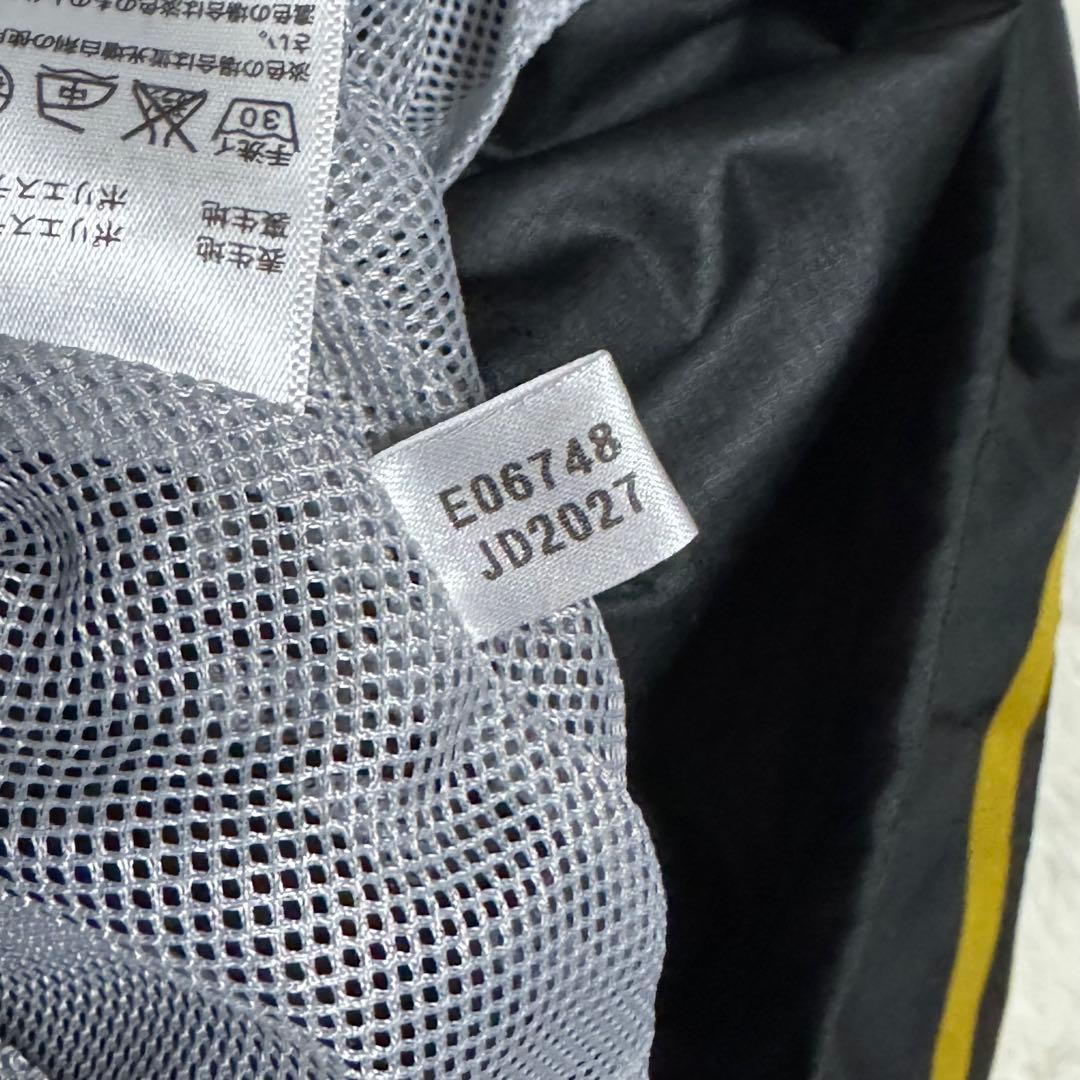 adidas ナイロンジャケット パンツ ブラック ゴールド セットアップ M