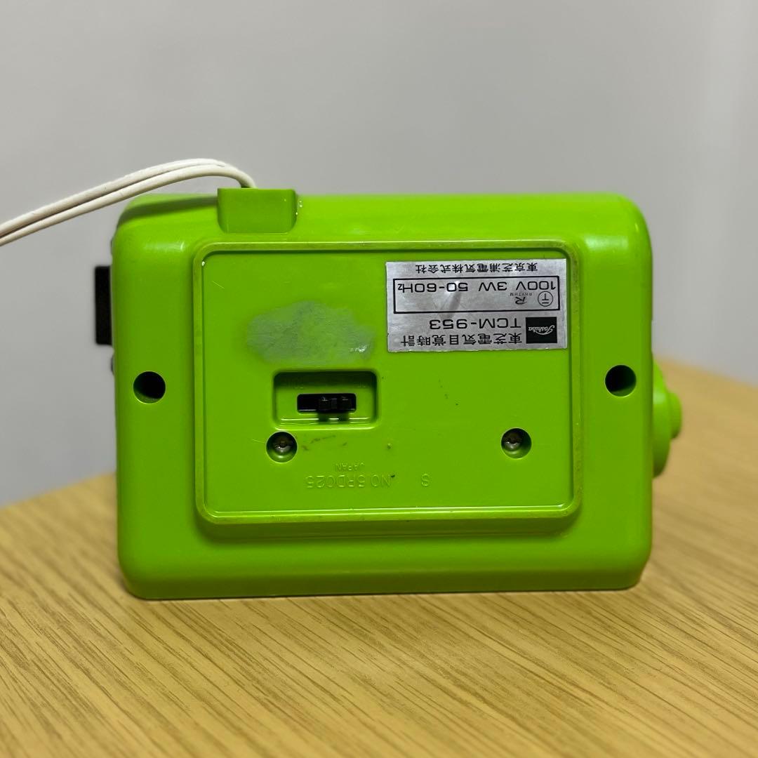 【メンテ済み】最終価格！東芝パタパタ時計 おはようTCM-953 緑