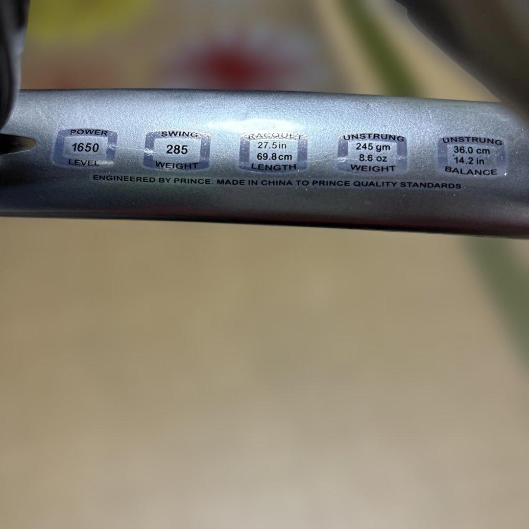 テニスラケット　Prince O3 SPEED PORT シルバー　グリップ1
