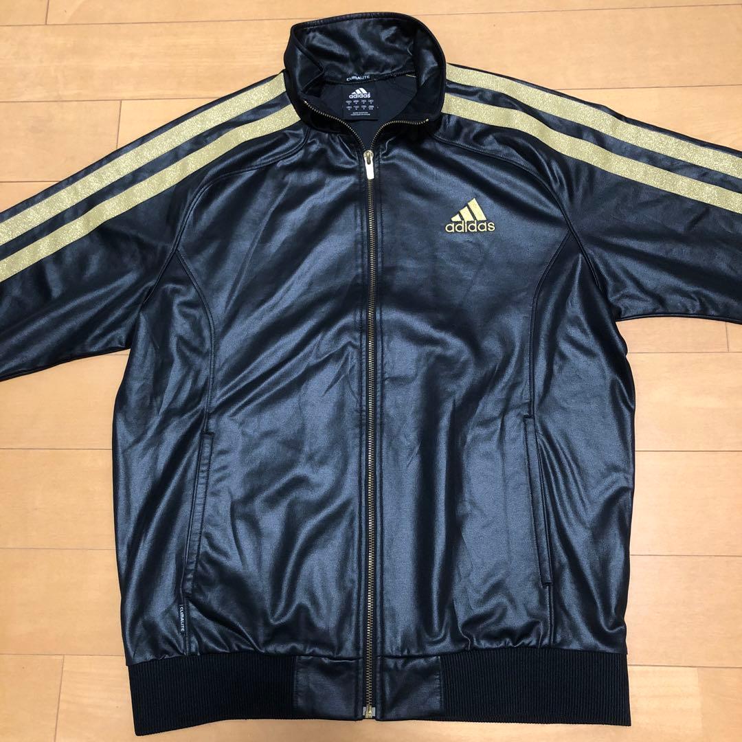 【3/21 取下げ】adidas ジャージ　黒×金　アディダス　セットアップ