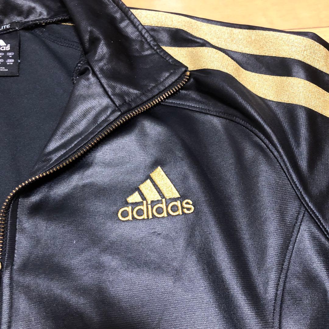 【3/21 取下げ】adidas ジャージ　黒×金　アディダス　セットアップ