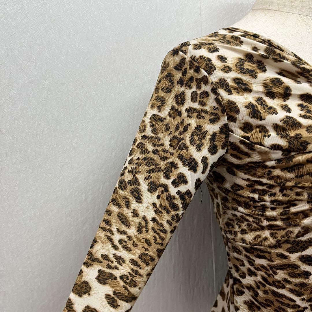 新品 社交ダンス トップス レオパード サイズM