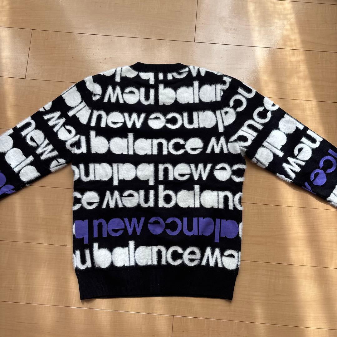 <美品>New Balance golfロゴクルーネックセーター