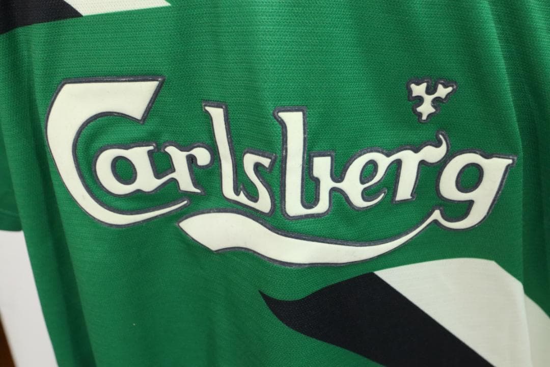Reebok リバプール Carlsberg サッカーシャツ レア緑■25B36