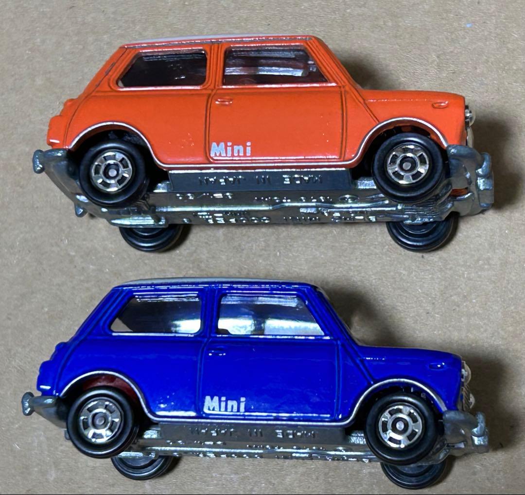日本製 トミカ ミニクーパー オレンジ ブルー 2台セット