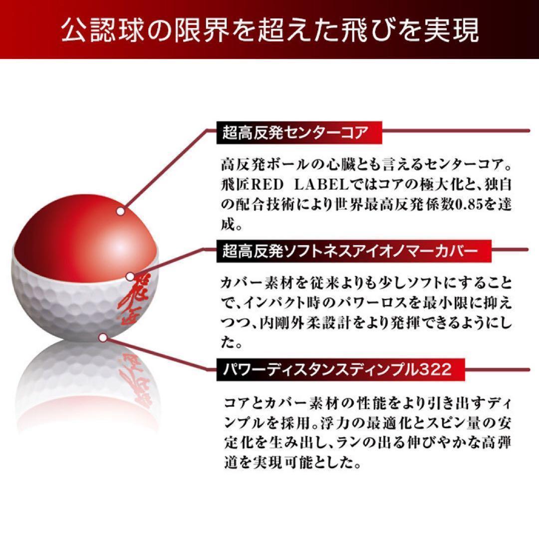 大好評! 世界最高反発でさらに飛ぶ! ワークスゴルフ ニュー飛匠レッドラベル 極
