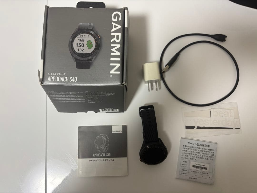 GARMIN APPROACH S40 GPSゴルフウォッチ　充電台付き