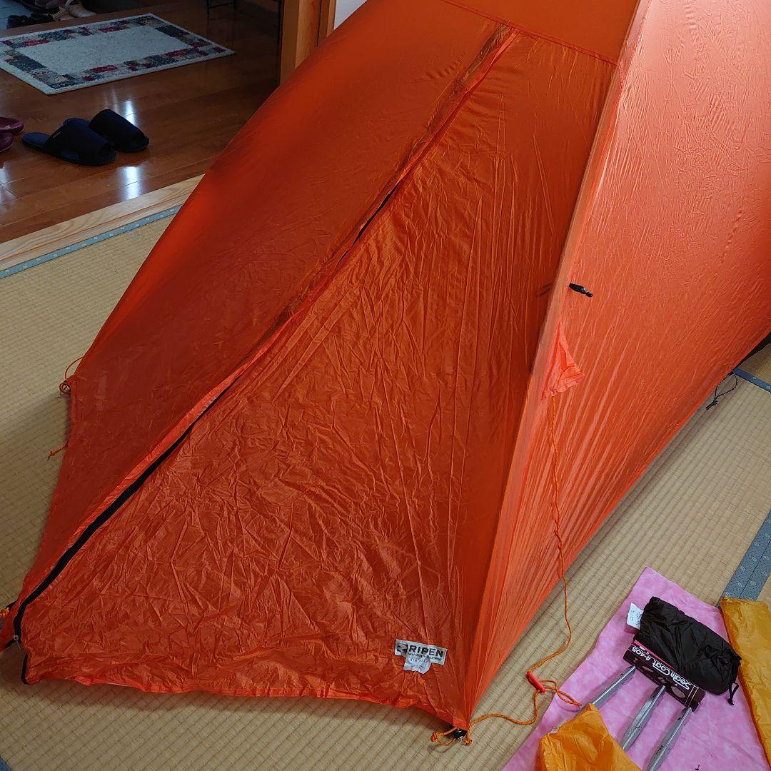 オレンジ ドーム型山岳テント