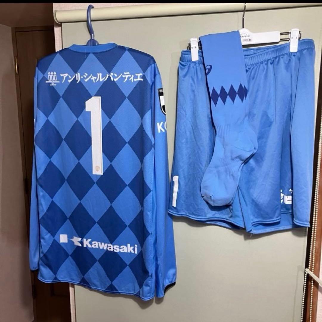 2組 ヴィッセル神戸GKユニフォーム 支給品　アシックス 2XL スポンサー入り