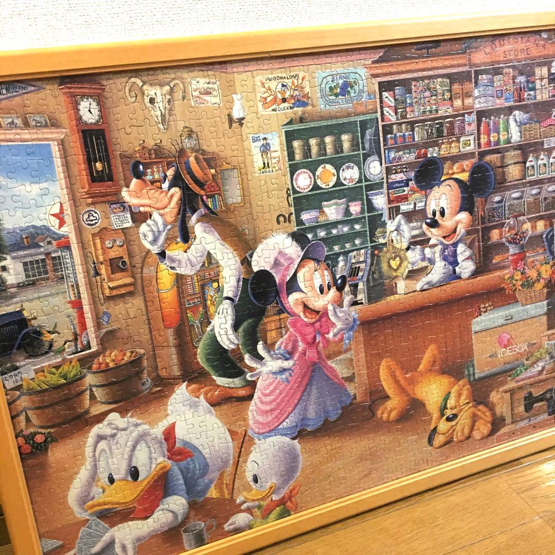 ディズニー ジグソーパズル 1000ピース 完成品 木枠 木製額縁 フレーム入り