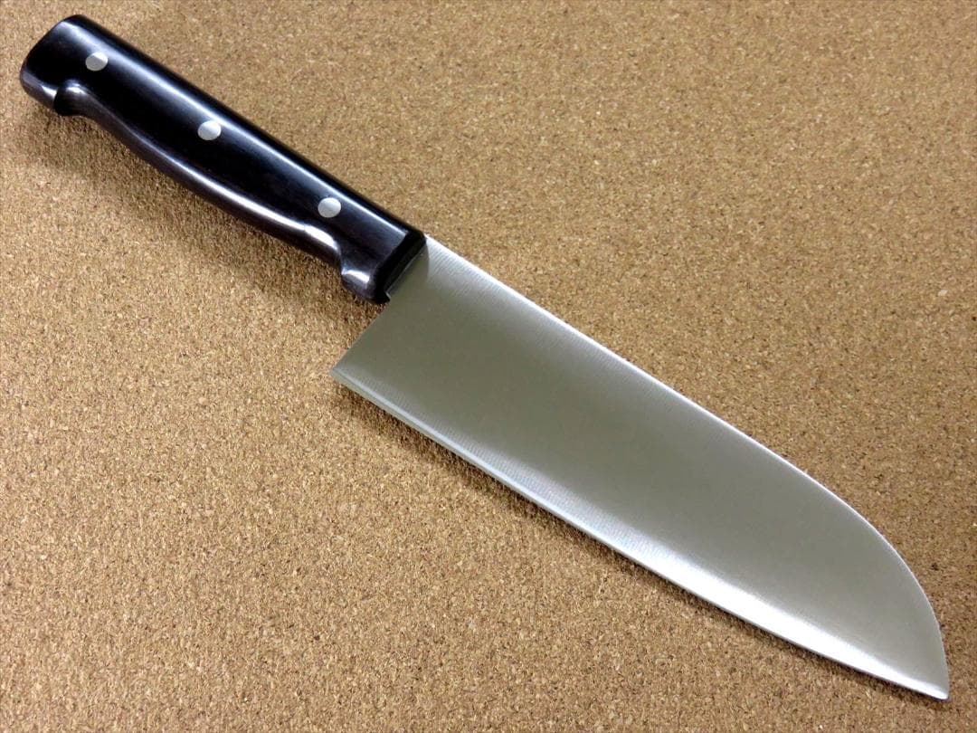 関の刃物 三徳包丁 170mm 丸柄 クロムモリブデン 肉切 魚処理 万能包丁