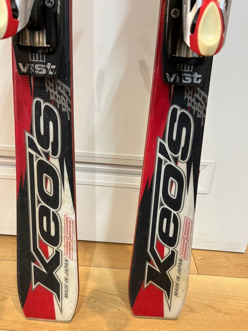KEO'S SS スキー 板 赤黒 マーカービンディング付き