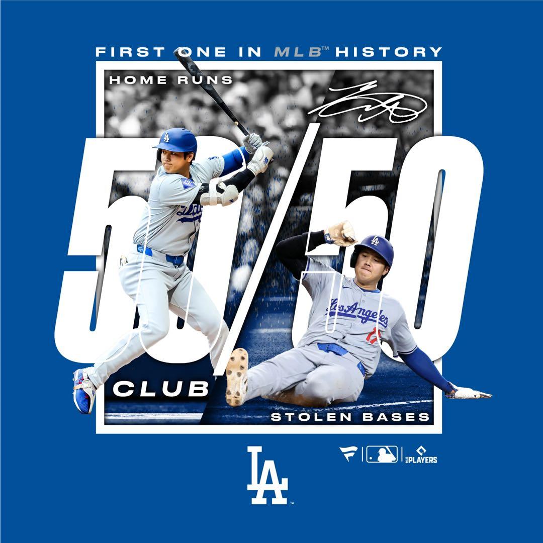 【受注販売・正規品】大谷翔平50-50 記念Tシャツ　Mサイズ