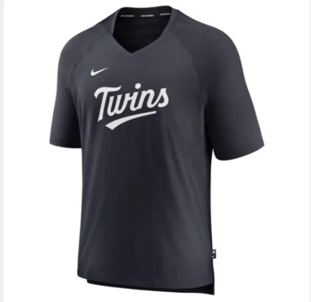 【NIKE】 ミネソタ・ツインズ 選手支給モデル　 Vネック Tシャツ