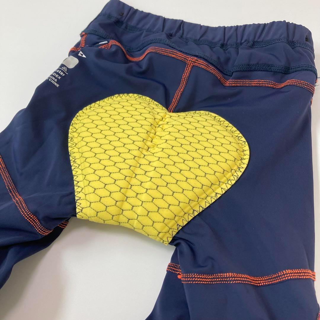 【新品】サイクルパンツ XLサイズ ネイビー×オレンジ ランバイク ストライダー