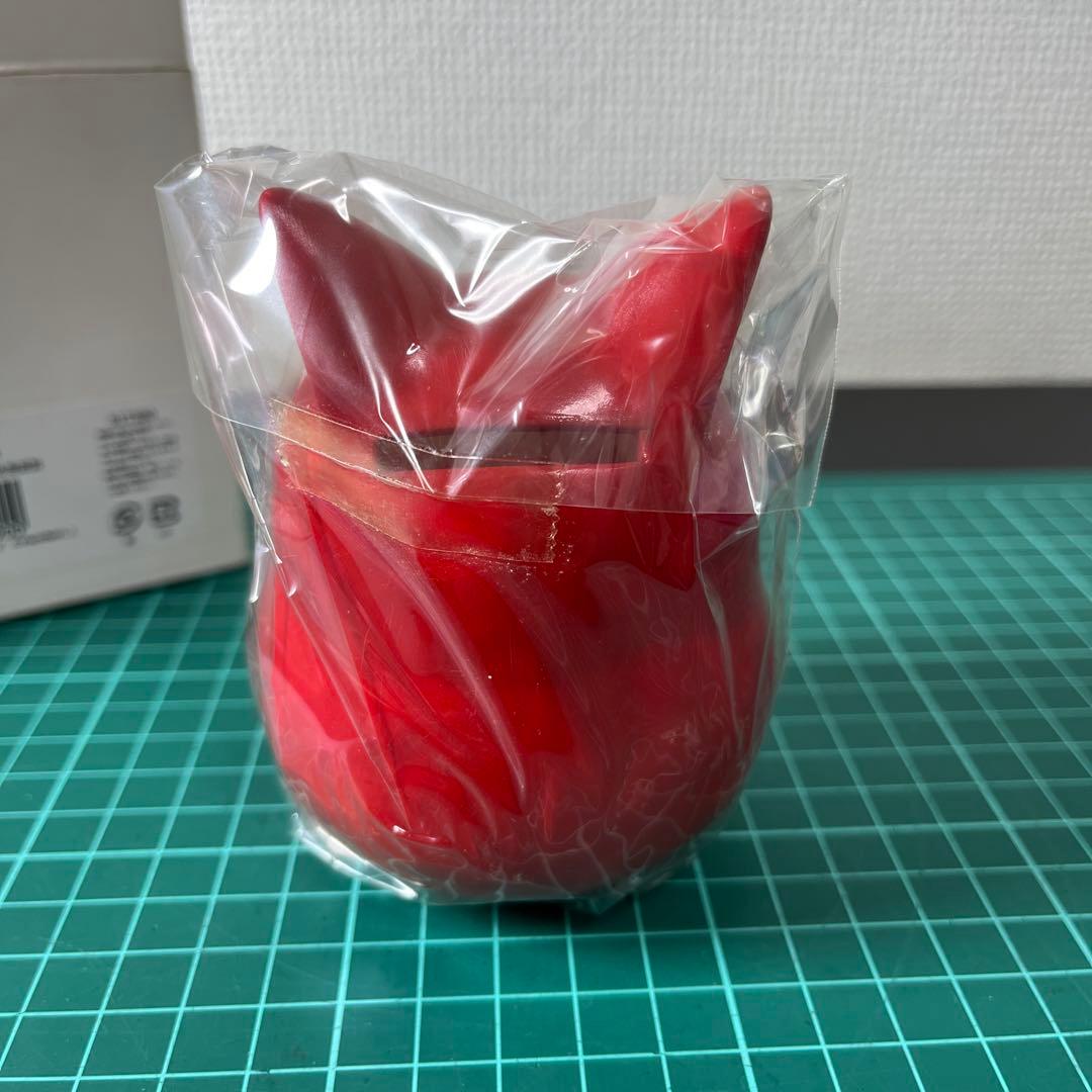 わちふぃーるど　手塗り　猫だるま貯金箱　赤