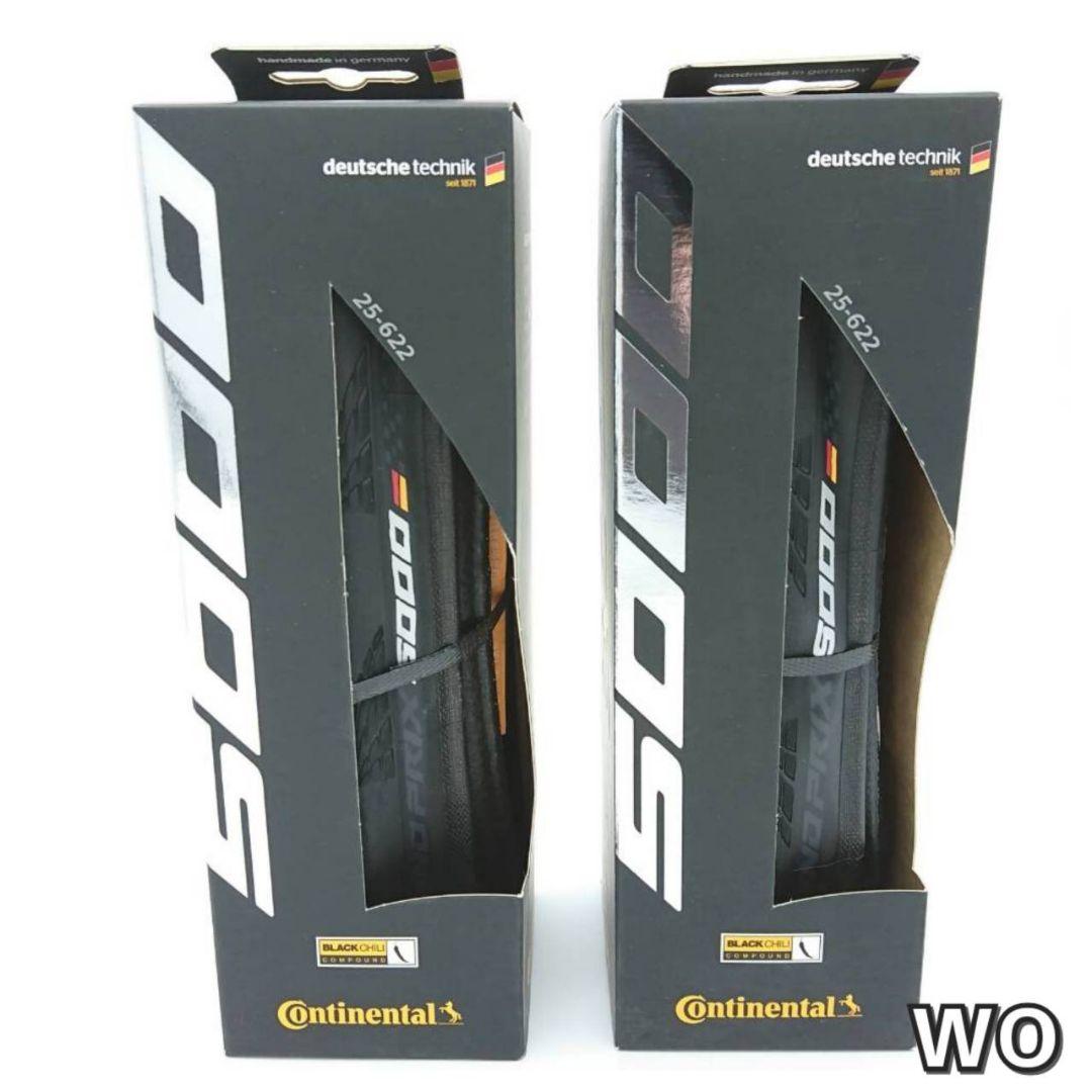 コンチネンタルグランプリ5000 700 25c 仏式80mmチューブセット