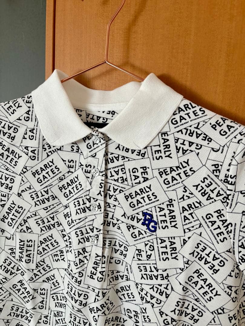 【タグ付き新品】☆PEARLY GATES☆プリント柄ポロシャツ☆サイズ0