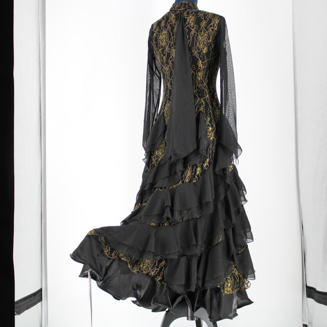 【美品 社交ダンス衣装】ブラック prima boutique ワンピース