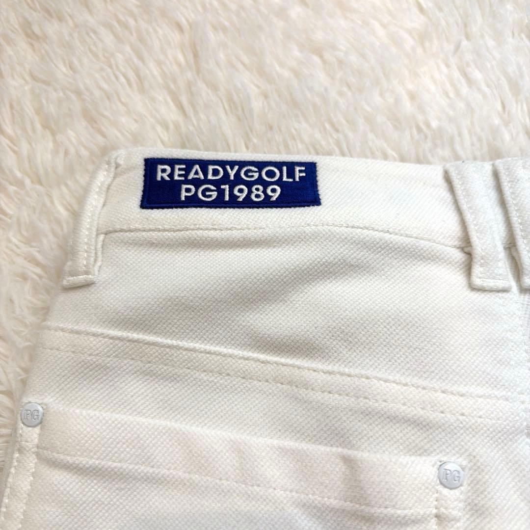 【美品】パーリーゲイツ ゴルフパンツ 00 ホワイト ロゴ ストレッチ 希少