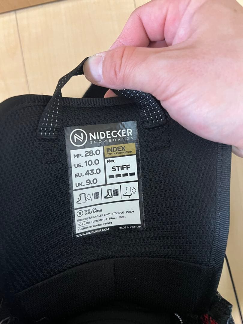 2025 NIDECKER INDEX 28.0 スノーボードブーツ