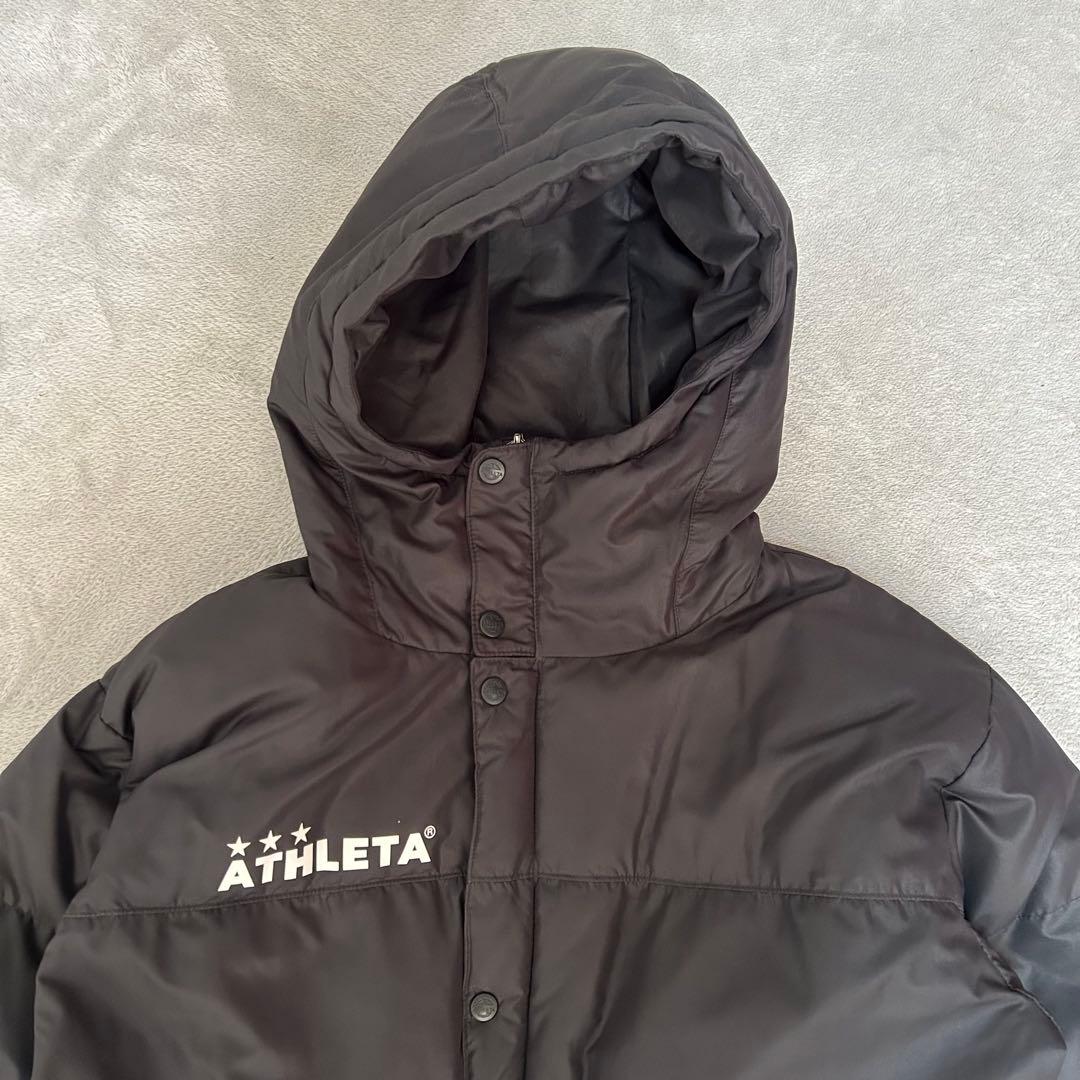 ATHLETA ブラック ベンチコート L スポーツ観戦 スポーツ サッカー