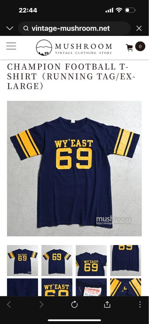 Champion HOLY CROSS 69 XL ランタグ　古着フットボールT
