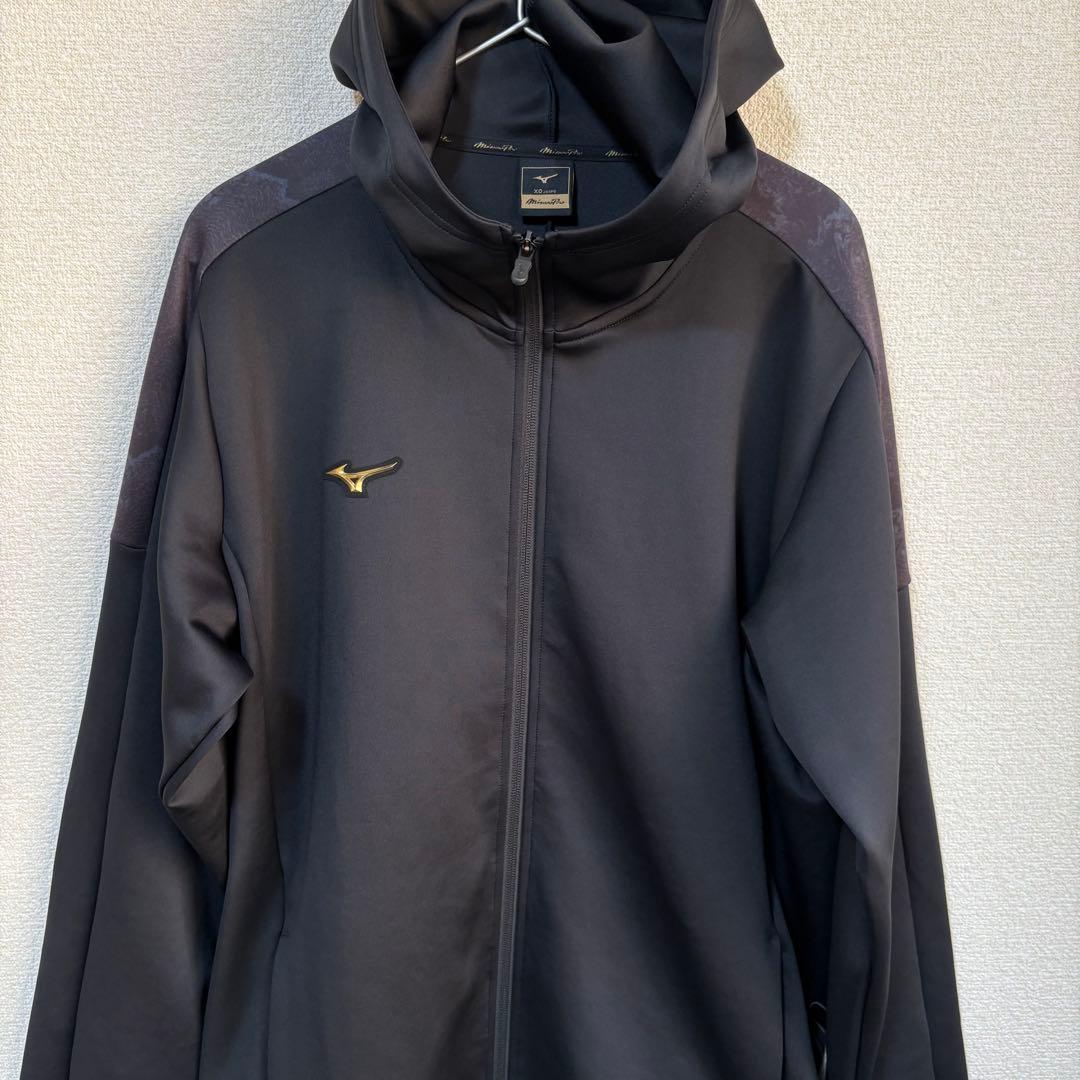 【未使用級】ミズノプロ ストレッチスウェットフーディ ブラック XO