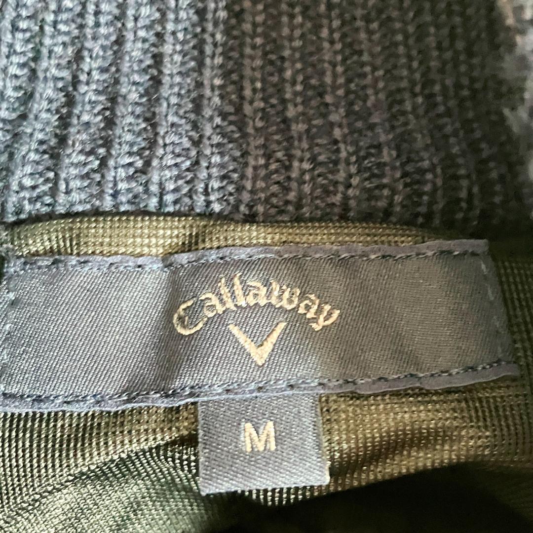 Callaway　ゴルフウェア　ニット　セーター　ジップアップ　長袖　ネイビー